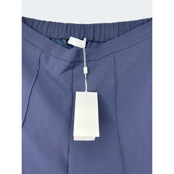 Hugo Boss Tahwena Womens Navy Blue Slim Fit Trousers Pull-On Dress Pants Size 8 - Picture 12 of 16
